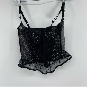 Fredericks of Hollywood Sz 34 BW Polka Dot Corset